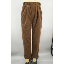 Women's New Brown Fleece Corduroy 16W Straight Trousers